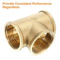 Brass Tee Pipe Fitting G1 Female X Female 3 Way T-connector Coupler Adapter For Gas Transport Connect Pipelines