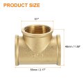 Brass Tee Pipe Fitting G1 Female X Female 3 Way T-connector Coupler Adapter For Gas Transport Connect Pipelines