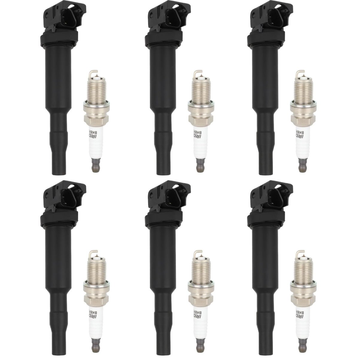 Ignition Coil Coils Iridium Spark Plugs 6 128i 135i 335i 325i 328i 330i E60 M5 525xi 528i N54 X3 X5 X6 Z4 2003-2016 Uf592