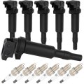 Ignition Coil Coils Iridium Spark Plugs 6 128i 135i 335i 325i 328i 330i E60 M5 525xi 528i N54 X3 X5 X6 Z4 2003-2016 Uf592