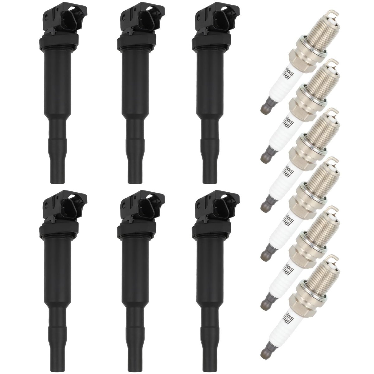 Ignition Coil Coils Iridium Spark Plugs 6 128i 135i 335i 325i 328i 330i E60 M5 525xi 528i N54 X3 X5 X6 Z4 2003-2016 Uf592