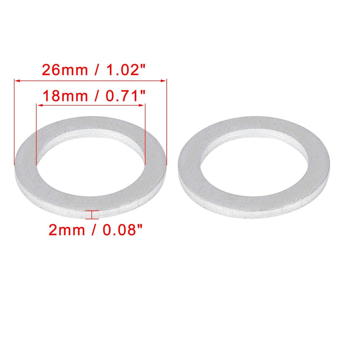 10pcs M18 Silver Tone Oil Drain Plug Gaskets Replacement For Honda 90471-px4-000