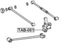 Febest Tab-081 Rear Arm Bushing Assembly 