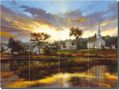 Village Of Sheepscot By Nenad Mirkovich Artwork On Tile Ceramic Mural 12 75 X 17 Shower Kitchen Backsplash 