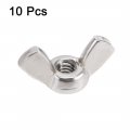 Uxcell 8-32 Wing Nuts 304 Stainless Steel Shutters Butterfly Nut Hand Twist Tighten Fasteners Parts 10pcs
