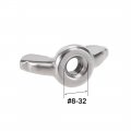 Uxcell 8-32 Wing Nuts 304 Stainless Steel Shutters Butterfly Nut Hand Twist Tighten Fasteners Parts 10pcs