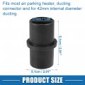 A Absopro Car Air Ducting Connector Straight Heater Duct Joiner Pipe 1 65 42mm Od Black