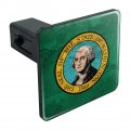 Rustic Washington State Flag Distressed Usa Tow Trailer Hitch Cover Plug Insert
