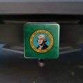 Rustic Washington State Flag Distressed Usa Tow Trailer Hitch Cover Plug Insert