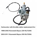 Waltyotur Carburetor Carb Replacement For 1988-2002 Kawasaki Bayou 220 Klf220a 2003-2011 250 Klf250a