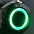 Momentary Push Button Switch U16f1 1no1nc Black Metal Shell With Green Led Ring For 16mm 5 8 In Mounting Hole Ip67 Waterproof 