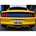 Ipick Image Made For Ford Mustang Script In Yellow Dual Logos Black Metal License Plate Frame
