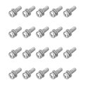 M5 X 16mm 304 Stainless Steel Phillips Pan Head Machine Screws Bolts Combine With Spring Washer And Plain Washers 20pcs 