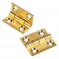 Dophee 4pcs Pure Brass Mini Hinges Folding Butt For Drawer Cabinet Cupboard Door Jewelry Box Wooden Case Furniture 1 Inch 