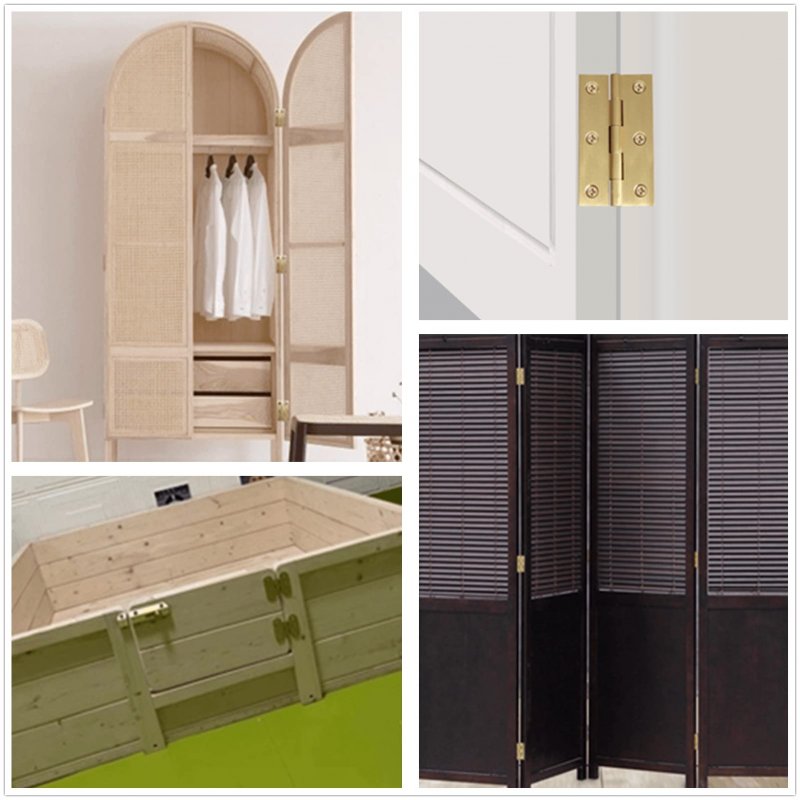 Dophee 4pcs Pure Brass Mini Hinges Folding Butt For Drawer Cabinet Cupboard Door Jewelry Box Wooden Case Furniture 1 Inch