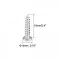 Uxcell 2 2x10mm Self Tapping Screws Phillips Pan Head Screw 316 Stainless Steel Fasteners Bolts 50pcs