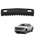 Plastic Front Bumper Filler Panel Black Without Impact Bar Skid Plate With Tow Hooks Hole Replacement For 2014 2015 Silverado 