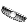 Front Upper Hood Bumper Grille For Mercedes-benz Glk280 2009 Kidney Grill Chrome Silver Tone Black