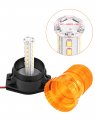 Qwork Amber Led Strobe Lights Warning Emergency Flashing Beacon For Trucks Cars Bus Tractor Mower Atv Golf Carts Utv 2 Pack