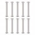 Uxcell Screw Post Fit For 3 16 5mm Hole Dia Female 4x40mm Belt Buckle Binding Bolts Leather Fastener Carbon Steel 10 Sets