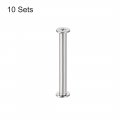 Uxcell Screw Post Fit For 3 16 5mm Hole Dia Female 4x40mm Belt Buckle Binding Bolts Leather Fastener Carbon Steel 10 Sets