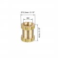 Uxcell Knurled Insert Nuts 100pcs M2 X 4mm Length 3 2mm Od Female Thread Brass Threaded Embedment Nut For 3d Printer