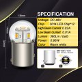 Ruiandsion 1157 Led Bulb 48v Warm White Bay15d 2057 2357 7528 3014 12smd Chipsets Backup Reverse Brake Tail Lights Pack Of 10