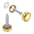 20pcs Screw Covers Caps Brass Dome Mirror Screws Decorative Cover Nail Fasteners For Sign Advertising Hardware Construction 