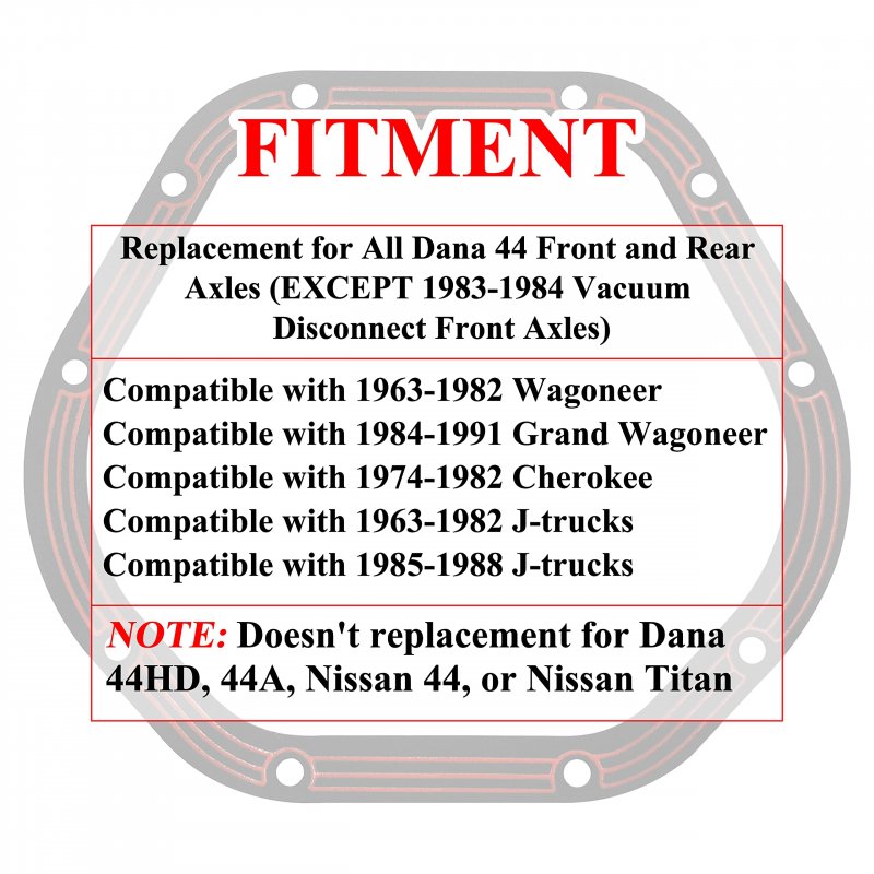Llr-d044 Differential Cover Gasket For Dana 44 Axles Rubber Coated Steel Core Reusable Seal Jeep Ford And Gmc Drivetrains