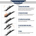 X Autohaux 1pair 24 20 Front Windshield Wiper Blades Set 61610034739 Replace Black For Bmw X5 2007-2012 X6 2008-2012