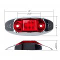 Ocpty 6led Side Marker Light 20pcs Red Fish Shape Trailer Lamp Stop Turn Tail Fit For Boats Truck Pickups Flush Mount