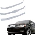 Front Upper Grille Trim Molding Bar Insert 3pcs Chrome Replacement For Flex 2009-2012 
