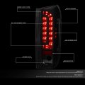 Auto Dynasty Pair Tinted Full Led Tail Brake Light Lamps Compatible With Ford F150 F250 F350 Bronco F Super Duty Styleside