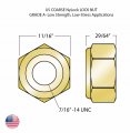 7 16 -14 Unc Coarse Us Nylock Nylon Insert Lock Nuts Grade A Yellow Zinc Cr6 Pack Of 10