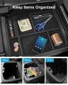 Center Console Organizer Tray Interior Accessories Compatible With 2015-2017 Ford For F-150