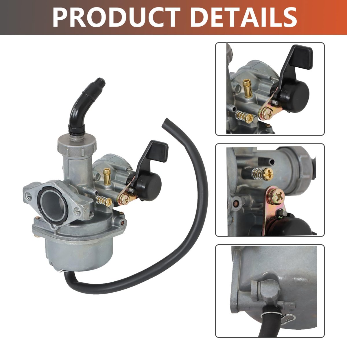 Pz22 Carburetor Replacement For 110cc 125cc Ssr Pit Bike Atv 22mm Carb With Air Filter