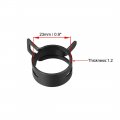 Uxcell Steel Band Clamp 23mm Inner Dia Fit 24 5-26 5mm Od Hose Spring Type Action Fuel Line Silicone Tube Clip Black 5pcs