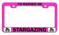 Ia D Rather Be Stargazing Geek Pn Steel Auto Suv License Plate Frame Tag Holder 
