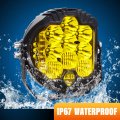 Skyworld Side Shooter Led Lights 2pcs 7 Inch 75w Amber Work Light Bar Spot Flood Combo Off Road Driving Fog Pods Waterproof For