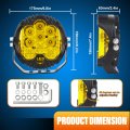 Skyworld Side Shooter Led Lights 2pcs 7 Inch 75w Amber Work Light Bar Spot Flood Combo Off Road Driving Fog Pods Waterproof For