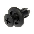 Nylon Rivets Black Screw Type Head Large Flange 7mm Hole 15 Pieces Replacement For 9046706017 And 904670601720 