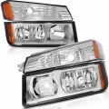 Aintier Headlight Assembly For Chevrolet Avalanche 1500 2500 2002-2006 With Body Cladding Model Only Headlamp Replacement
