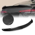 V-style Rear Car Trunk Lid Spoiler Compatible With Honda Civic Sedan 2022-2024 Glossy Black Carbon Fiber