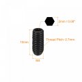 Uxcell Ball Point Set Screws 5pcs M4 X 10mm High Carbon Steel Metric Spring Hex Socket Grub Screw