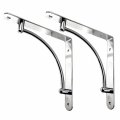 Decorative Contemporary Shelf Brackets 8 3 4 X Polished Chrome Pair 