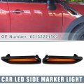 A Absopro Led Side Marker Repeater Sequential Flowing Turn Signal Light 63132221503 For Mini Cooper Paceman R61 Plastic Smoked