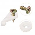 50set Glass Retainer Clips Kit 1 Inch Plastic Cabinet With Screws For Fixing 4mm Thick Doors Mirror White 