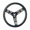 Longacre Racing Products Steering Wheel 15in Flat Drilled Black 56867 