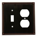 Cosmas 44059-orb Oil Rubbed Bronze Single Toggle Duplex Combo Electrical Outlet Wall Plate Cover