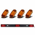 Partsam 12v Led Trailer Light Kit 14 17 Truck Id Bar 9 3-lamp Red Clearance Identification 4pcs 2 5 Mini Oval Side Marker 